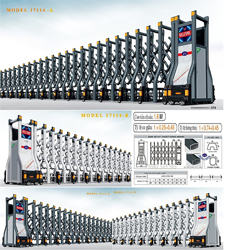Cửa cổng xếp trượt 17114