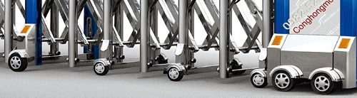 Bánh xe cổng xếp điện inox 209