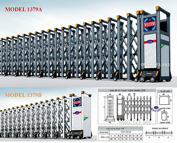 Cổng điện tự động model 1379