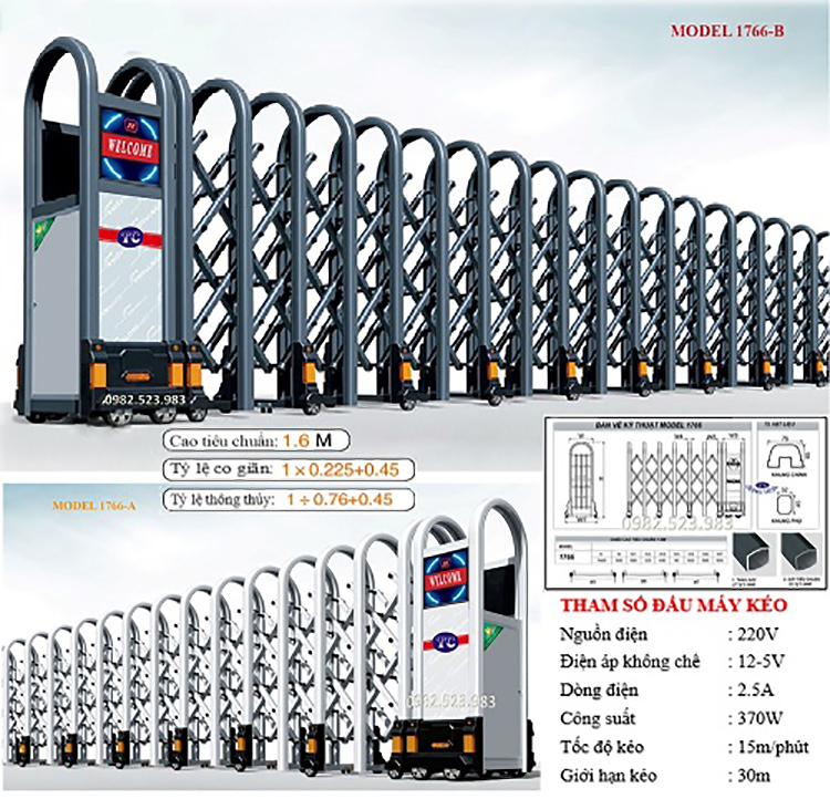 Cổng xếp công nghệ mới model-1766