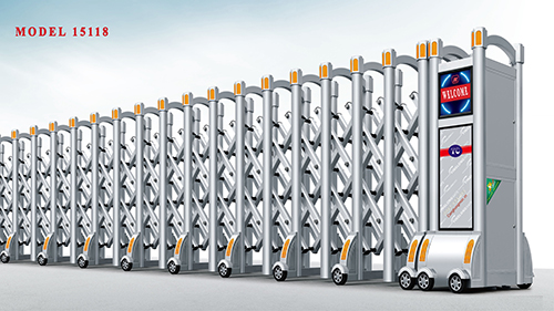 Cổng xếp inox tự động 15118 