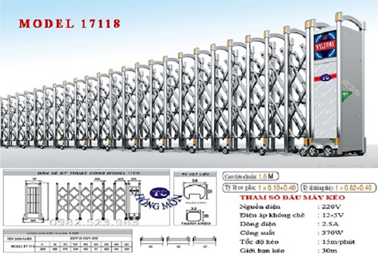 Cửa cổng xếp công nghệ mới 17118