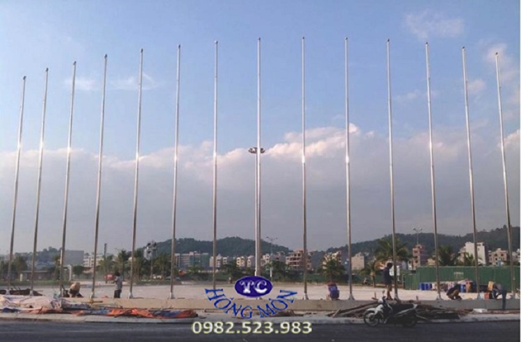 Cột cờ inox 304 cao 12m