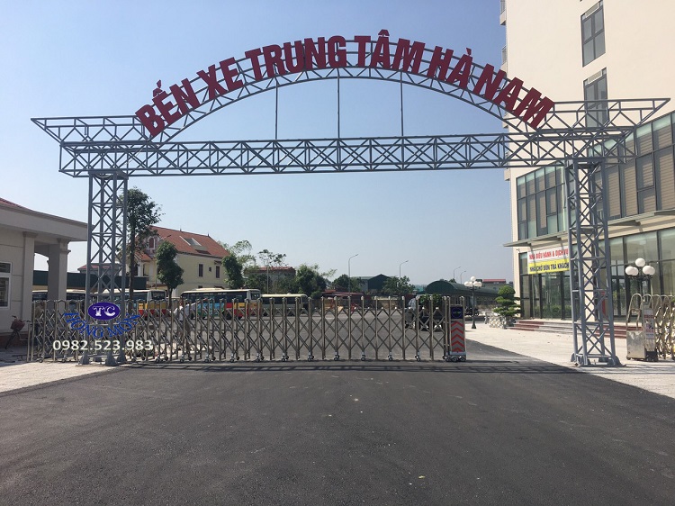 Lắp đặt cổng xếp tự động tại Bến xe trung tâm tỉnh Hà Nam
