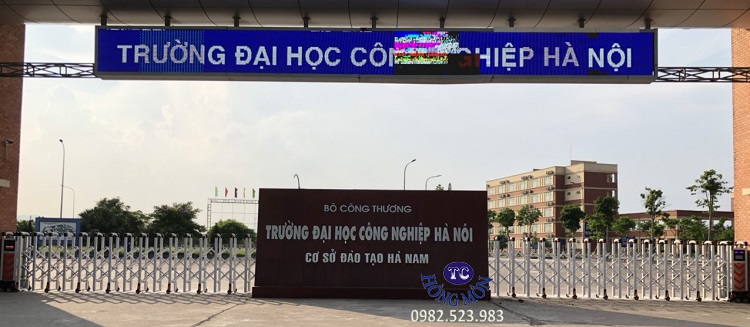 Lắp đặt cổng xếp tự động trường Đại Học Công Nghiệp Hà Nội - Cơ sở Hà Nam