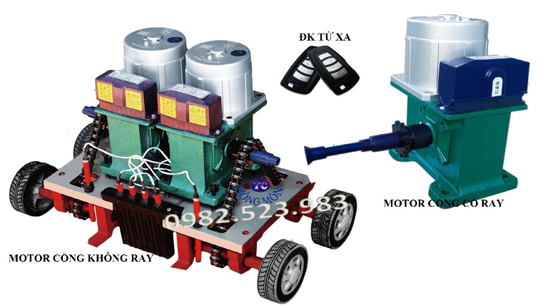Motor cổng xếp lắp đặt tại Thường Tín Hà Nội