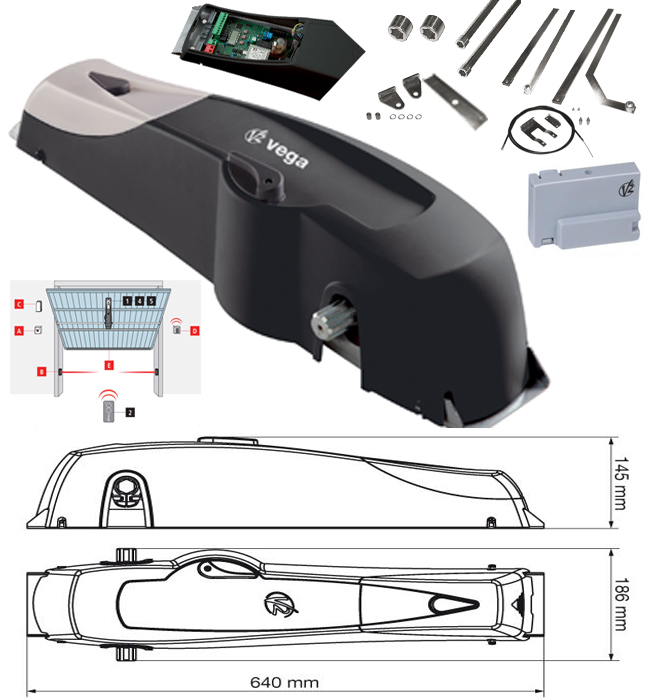 Động cơ cửa nâng garage tự động Vega