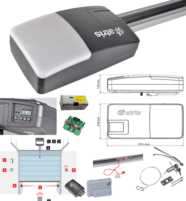 Mô tơ cửa nâng garage tự động ATRIS