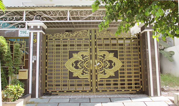 Cổng nhôm đúc hiện đại
