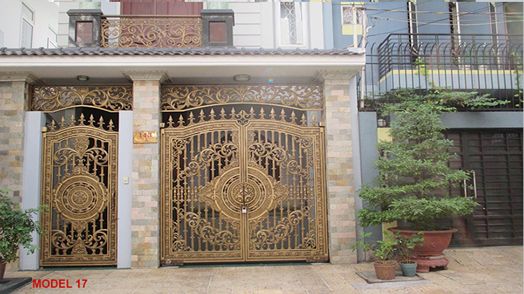 Cổng nhôm đúc trống đồng