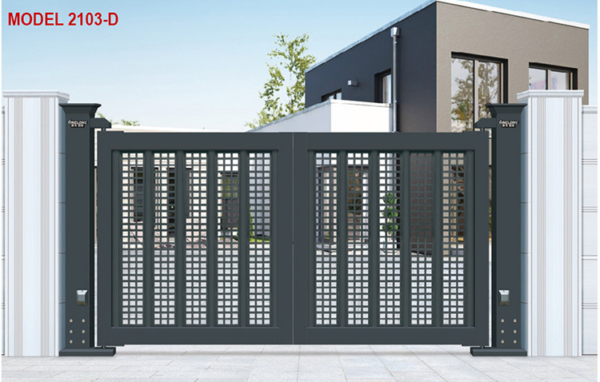 Cửa cổng tự đóng mở đẹp hiện đại 2103-D Cửa cổng tự đóng mở