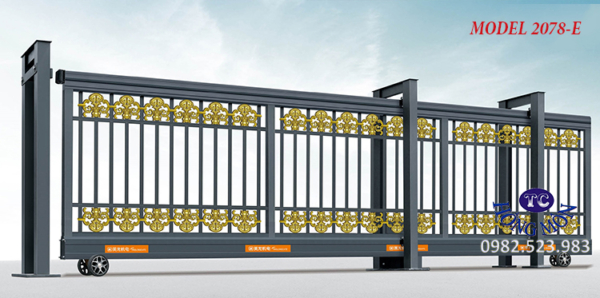 Mẫu cửa cổng lùa đẹp 2078-E Mẫu cửa cổng lùa đẹp
