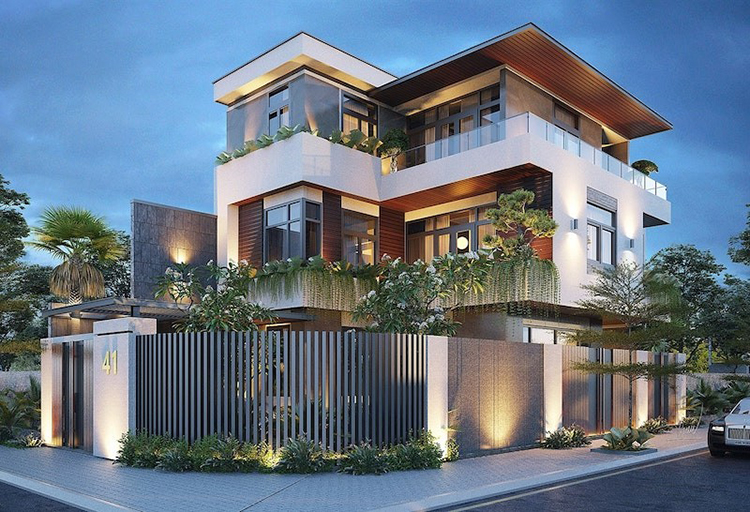 Cổng nhà biệt thự hiện đại