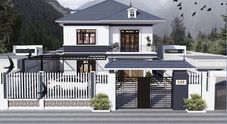Cổng tường rào biệt thự