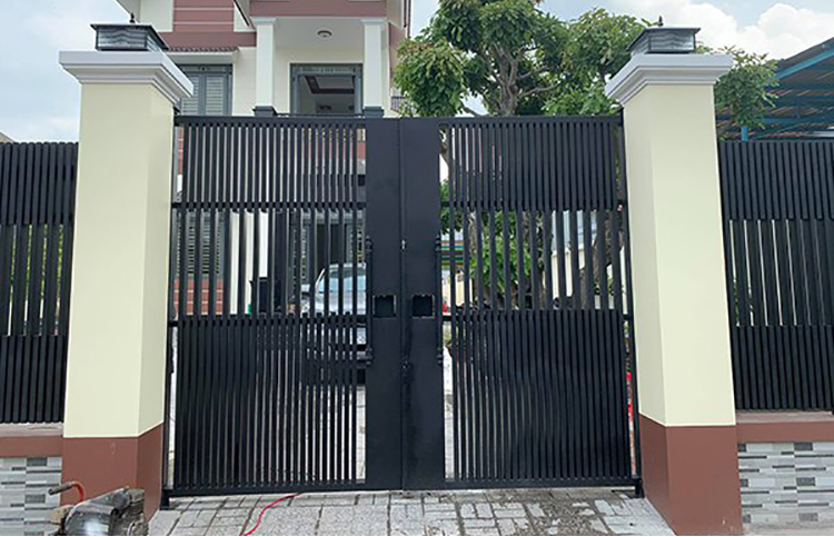 Mẫu cổng hàng rào đẹp sắt hộp