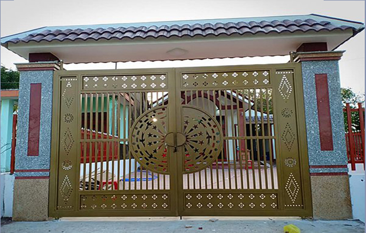 Mẫu cửa cổng sắt 2 cánh đẹp